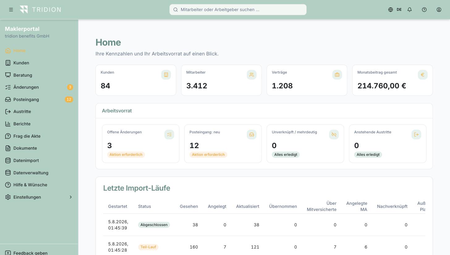 Broker portal